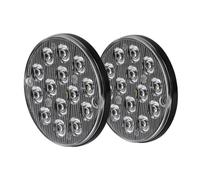 Coche Luz Trasera Luz Trasera LED Redonda De 3 Pulgadas, Luz Estroboscópica Intermitente Advertencia Posición Lateral para Coche Camión Remolque Tractor ATV RV Trasera Recuperación Luces