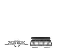 Coche Maletero Cubierta Carga Organizadores De Carga para Panel Trasero Maletero Estantes De Almacenamiento para Subaru para Forester 2008 2009 2010 2011 2012(Whole Kit)