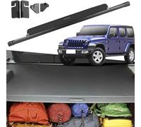 Coche Maletero Cubierta De Carga RetráCtil para Jeep Wrangler JL 4Door 2018-2022 2023 2024,Trasero Trunk Estante Paquetes Privacidad Cargo Protectora Cubierta