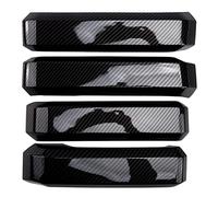 Coche Manija Puerta Cubierta Para F150 2015-2019 4 Unids/set Manijas Puerta Interior Cubierta Agarre Decoración Embellecedora Coche ABS Estilo Fibra Carbono Ajuste Negro