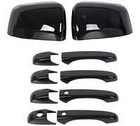 Coche Manija Puerta Exterior Para Dodge Durango Cubiertas De Espejo Negro+ Manija Puerta