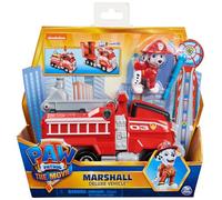 Coche Marshall Patrulla Canina LA PELÍCULA- Camión de Bomberos Transformable Deluxe, 1 Figura y 1 proyectil - 6060435 - Juguetes Niños 3 Años +
