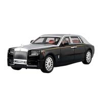Coche Modelo a Escala 1/18 For Rolls-Royce Phantom El Modelo Automóvil Aleación Simulación Sonido Luz Pull Back Modelo De Vehículo Adornos Decorativos Vehículos Réplica(Silver)