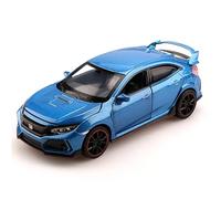 Coche Modelo a Escala 1:32 For Honda Civic Type-R Modelo Coche Aleación Fundida A Presión Modelo De Vehículo De Simulación En Miniatura Adornos Decorativos Vehículos Réplica(Blue)