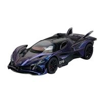 Coche Modelo a Escala 1:32 para Apollo EVO Modelo Coche Simulación Aleación Luz Sonido Extraíble, Todas Las Puertas Modelo Vehículo Que Se Puede Abrir Vehículos Réplica(Blue)