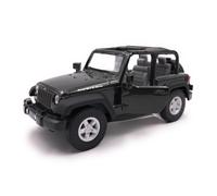 Coche Modelo Jeep Wrangler Rubicon Offroad Verde Cabrio Escala 1:34