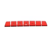 Coche Molduras Interio Para A3 2021, Consola Central Coche Luz Advertencia Aire Acondicionado, Botones Lentejuelas Decoración Cubierta Embellecedora(7 pieces Red)