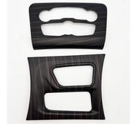 Coche Molduras Interiores For Dodge For Charger 2015-2023 Carbon Fiber Look Central Control Gear Shift Panel & Air Conditioning Cover Stickers(Wood grain)