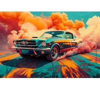 Coche Muscle clásico Puzzle 1000 Piezas Impossible Creativo Único Rompecabezas 3D Obra De Arte para Toda La Familia Juguete Educativo Decoración 1000 PCS