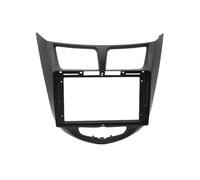 Coche Para Hyundai I-25 Para Acento Para Solaris Para Verna 2010 2011 2012 2013-2016 Coche Radio Fascia Frame Player Stereo Panel Accesorios(Marco negro)