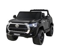 Coche para niños Toyota Hilux batería 12v, 2 plazas, 4X 12v, Rojo + 4x4 + RC, Coche para niños de 1 a 7 años (Negro)