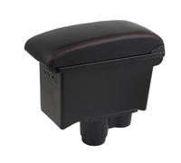 Coche Para R&enault Para Duster Caja De Reposabrazos De Coche Consola Central Caja De Almacenamiento Accesorios Accesorios(B1 Negro rojo 3USB)