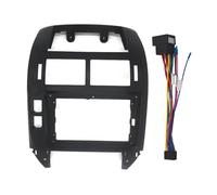 Coche para VW para Polo 2004-2011 Kit Marco para Estéreo Coche Placa Frontal Bisel Montaje Panel Frontal Central para El Interior Coche Panel Estéreo(Black and Cable)