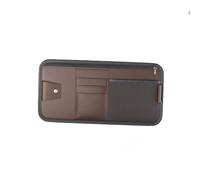 Coche Parasol Bolsa De Almacenamiento para BMW X3 X5 X7 X1 IX X6 X2 X4 4 3 5 7 2 8 Series Z4 XM, Bolsas Organizador Visera Guardar Colgante Soporte Gafas para Tarjetas Recibos,Brown
