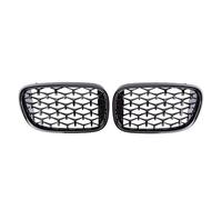 Coche Parrilla Para Serie 7 G11 G12 2015-2019 740i 750i Rejillas Delanteras Carreras Estilo Diamantes Cromados Parrillas Superiores Doble Listón Rejilla Frontal(Diamond-Glossy Black)