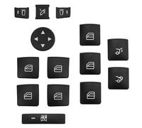 coche parte botón Compatible con Benz GLK ML 2012 2013 2014 Pegatina para botón elevalunas coche decoración marco del botón interior(Black)
