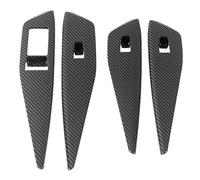 coche parte botón Compatible con VW para ID.4 2021 2022 2023 Reposabrazos puerta coche Ventana vidrio Interruptor elevación Botón Marco moldura Decorar cubierta Adhesivo(Carbon Fiber Color)