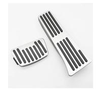 Coche Pedales Para Hyundai Para Tucson Para NX4 2021 2022 2023 2024 Para Híbrido Pedales Reposapiés Acelerador Coche Aluminio Placa Cubierta Pedal Freno Pastillas(Color:Plata)