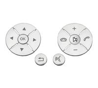 Coche Pegatina Compatible Con Benz Clase E W212 2010 2011 2012 Embellecedor De Botones Para Volante Adhesivo Para Coche Accesorios Interiores Accesorio De Autopartes(Silver)