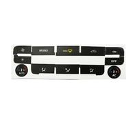 Coche Pegatina Compatible Con Ford Para S-Max Para Mondeo Calcomanía Decorativa Control Aire Acondicionado Accesorio Interior Coche Pegatina Reparación Botón(Black)