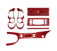 Coche Pegatinas 13 pegatinas decorativas para panel cambio marchas consola central interior coche, embellecedoras para Boxster 911 996 1998-2004 Interior(Rojo)