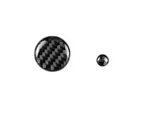 Coche Pegatinas 2 piezas pegatinas embellecedoras para botón volumen multimedia consola central coche para Mazda 3, para 6, CX-9, CX-5, interior Interior(Black)
