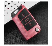 Coche Pegatinas Funda protectora de fibra carbono para llave coche, Para SEAT Para Ateca Para Leon Para FR 2 Para Ibiza Interior(Pink)