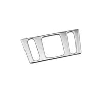 Coche Pegatinas Pegatina cubierta interruptor luces emergencia consola central coche, embellecedor salida ventilación para Nissan para Qashqai J11 (2014-2019) Interior(Acero inoxidable)