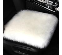 Coche Peluche Asiento Cojín para Dodge Grand Caravan 2008-2019, Invierno Felpa Cálida Asiento Cojines, Delantero Cómoda Protección Oficina,White