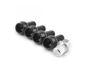 Coche Pernos de Rueda 5 Tuercas De Seguridad Antirrobo Aleación Negra Para Llantas Coche Acero Inoxidable Para Audi Para A3 Para A4 Para A5 M14x1