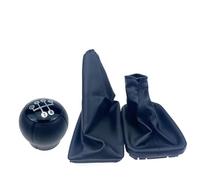 Coche Pomo Palanca Cambios 5 Velocidades para Opel para Corsa C para TIGRA B para Combo C Perilla Cambio Marchas Manual Funda Bota Cuero Funda Freno Mano Palanca Velocidad Coche (Color : with Circle