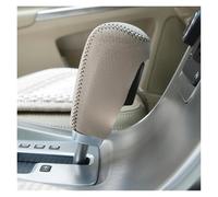 Coche Pomo Palanca Cambios para Volvo para XC60 2009-2012 Negro Cuero Genuino Cosido A Mano Perilla De Palanca Cambios Coche Cubre Collares Cambio Marchas Automático Pomos Palanca Cambios(Beige Beige