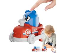 Coche Press and Go,Vehículo Oso de Remontaje por Presión - Juguetes lindos de Carreras y Tren | Para Niños Dormitorio Casa Viaje Aula Preescolar Cumpleaños Navidad
