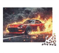 Coche Que Quema Fuego 1000 Pieza Rompecabezas De Bricolaje 12 Años+ Juego De Familia Desafiante Hermosa Decoración Idea De Regalo 70x50cm/1000pcs