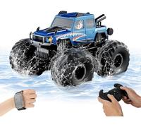 Coche Radiocontrol Niño, Anfibio Coche Teledirigido Todoterreno, 2.4GHz 360° Rotación Coches Teledirigidos para Niños, con 2 Baterías, para Niños De 3 A 12 Años Regalo Ideal para Cumpleaños, Navidad