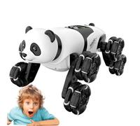 Coche RC Genérico | Vehículo Cascada Robot Panda con Proyección Luminosa | Robot de Carreras en Forma de Panda para Niños y Adolescentes
