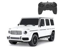 Coche RC Mercedes-Benz G63 AMG con Licencia Oficial, Escala 1:24, Blanco - Coche teledirigido con amortiguadores en Las Ruedas Delanteras, Apto para Interiores y Exteriores