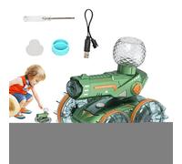 Coche RC, Vehículo RC Todo Terreno y Acuático para Carreras, Control Remoto con Velocidad Ajustable, Luces LED y Lanzador de Agua para Playas, Derrapes, Jardín y Competencias en