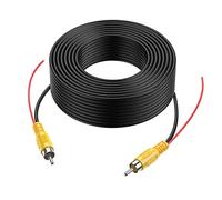 Coche RCA Vídeo Cable para Reversa Vista Trasera Aparcamiento Cámara con Detección Alambre Inversa Gatillo Plomo - 15 Metros / 50FT