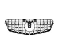 Coche Rejillas Frontales Para Mercedes para Benz W212 Clase E E200 E300 E350 E550 2010 2011 2012 2013 parrilla delantera parachoques superior capó malla(Plata)
