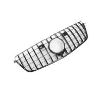 Coche Rejillas Frontales Parrilla delantera parachoques superior malla orificio cámara para Mercedes para Benz X166 GL clase GL500 GL550 GL63 2013 2014 2015(Negro)