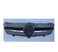 Coche Rejillas Frontales Radiador Car Center Grill Parachoques ABS Parrilla Delantera Central Auto Styling Diamond Con Logotipo Para Benz Para CLS Para W219 2005-2010(Style 5)