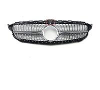 Coche Rejillas Frontales Radiador Para W205 Grill C205 Benz C 2014-2021 C200 C260 C180 C250 C300 Coupe AMG C43 Tuning GT GTR Parrilla De Parachoques Delantero De Diamante(N 19-21Silver With Cam)