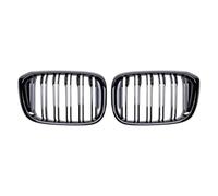 Coche Rejillas Frontales Radiador Para X3 X4 G01 G02 G08 2018 2019 2020 Parrillas Carreras Capó Rejillas Parachoques Riñón Rejilla Frontal Doble Listón(Glossy Black)