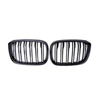 Coche Rejillas Frontales Radiador Parrillas Carreras Negras Brillantes Doble Línea Accesorios Para Coche Parrilla Frontal Para X3 X4 G01 G02 G08 2018-2021(B Glossy Black 2 Slat)