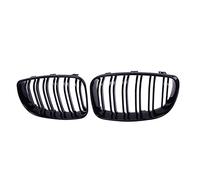 Coche Rejillas Frontales Radiador Parrillas De Doble Línea De Doble Listón Para Coche, Parrilla Negra Brillante, Rejilla Frontal De Riñón Para E81 E87 E82 E88 128I 130I 135I Seleccionado 2007-2011