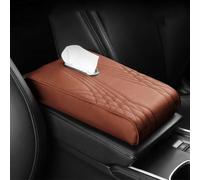 Coche Reposabrazos Alfombrilla para Land Cruiser Prado FJ120 KDJ 120 125 2003-2009, CojíN Apoyabrazos Cojín del Automóvil Consola Central Funda Accesorios,32 * 22 * 6cm-Brown