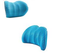 Coche Reposacabezas Y Soportes Lumbares para Audi A4 Avant 2017-2021, CóModos CojíN De Soporte Lumbar Almohada Cuello Auto Interior Accesorios,D/Sky Blue