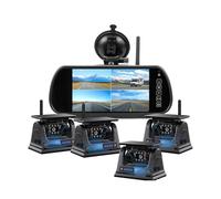 Coche Revertir Asistencia Cámara de visión para Trasera con Montaje magnético para camión, inalámbrica, Digital, con Monitor cuádruple de 7 Pulgadas, grabación de Video DVR Camara Trasera Coche