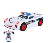 Coche Robot Deformado Eléctrico - Juguete Policial Con Luces LED Música, Transformación Interactiva Creativa, Figura de Acción Automática, Regalo Para Niños, Niñas | Ro